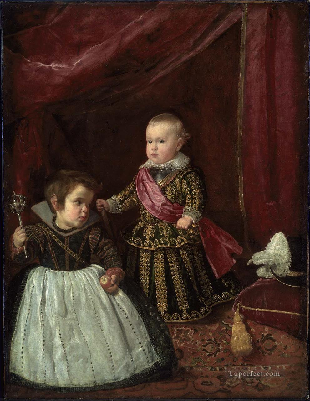 バルタサール王子と小人ディエゴ・ベラスケス油絵